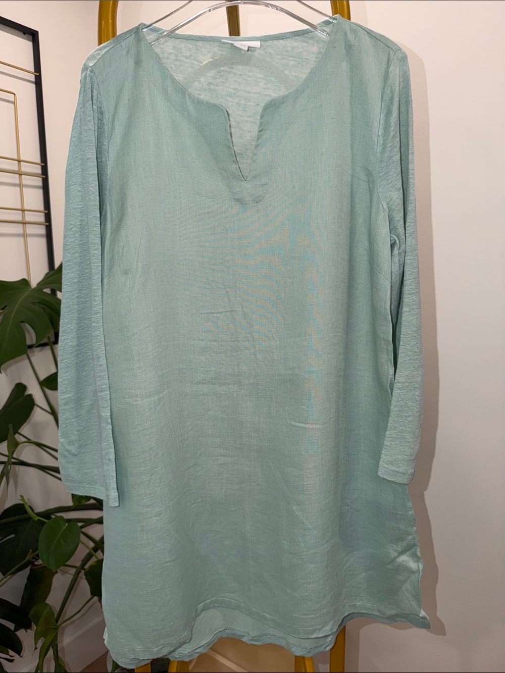 J. Jill Mint Green Long Sleeve Tunic Blouse